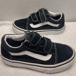 Vans Boys & Girls Old School Sidestripe V Black/White Sneakers boy Size 12.5
